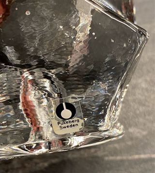 Scultura Pukeberg Svezia Vetro Vintage