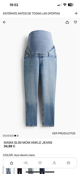 Pantalones vaqueros premamá