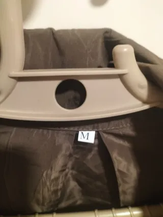 Vestido gabardina largo verde oliva