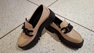 Mocassini Beige Fondo Alto Tg. 36