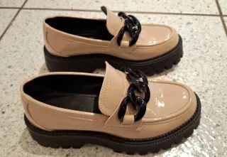 Mocassini Beige Fondo Alto Tg. 36