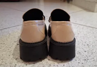 Mocassini Beige Fondo Alto Tg. 36