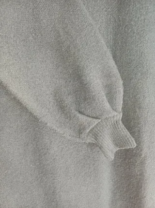 Chaqueta larga lana gris talla S