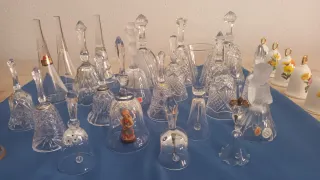 Collezione campanelle in cristallo, ceramica e ferro