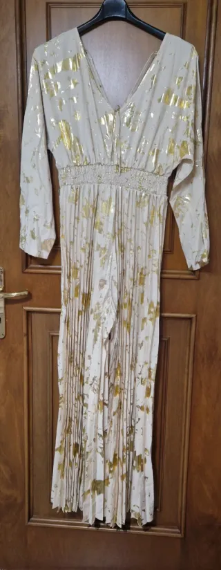 Tuta intera cerimonia beige e oro