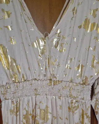 Tuta intera cerimonia beige e oro