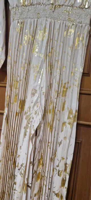 Tuta intera cerimonia beige e oro