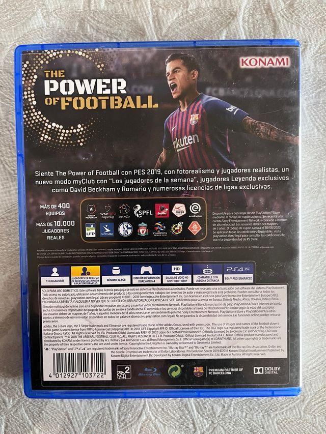 PES 2019 Pro Evolution Soccer PS4