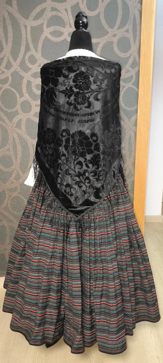 Traje Baturra Negro Multicolor Talla Única