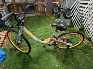 Bicicleta Paseo OBike Plata, ruedas tubulares,