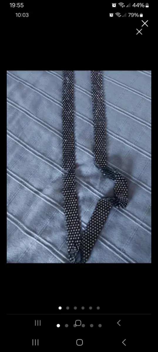 Cinta Cristales Swarovski Negra y Plateada