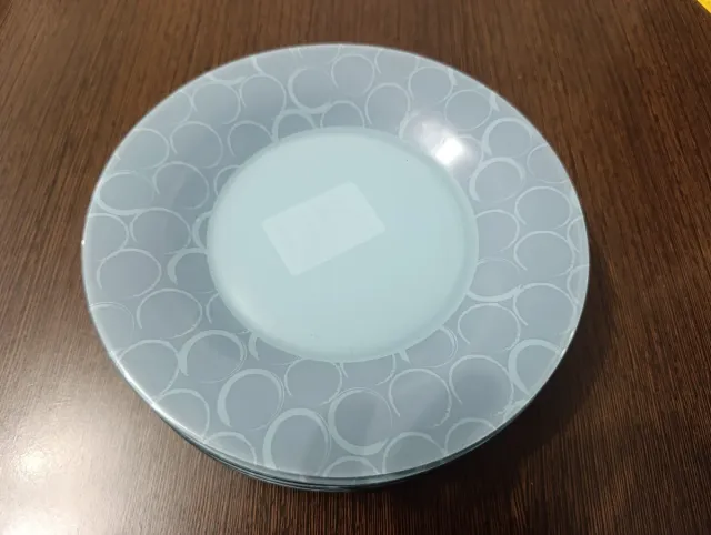 Juego de 9 platos de cristal