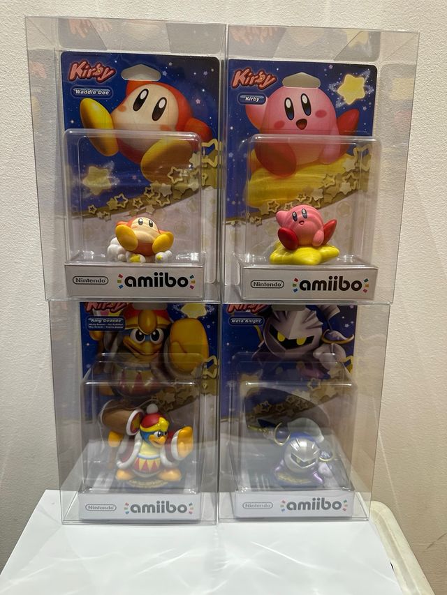 Set di 4 figure Amiibo Nintendo Kirby: Waddle Dee, Kirby, King Dedede, Meta Knight