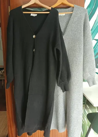 Chaqueta larga lana talla S