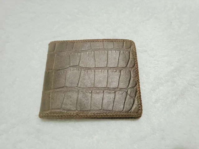 Cartera de hombre piel efecto cocodrilo