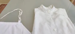 Bata y delantal trabajo T48 blanco