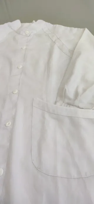 Bata y delantal trabajo T48 blanco