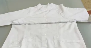 Bata y delantal trabajo T48 blanco