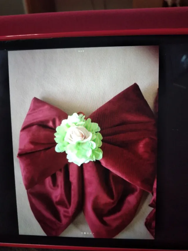 15 fiocchetti di velluto bordeaux