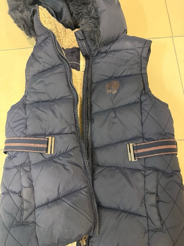 Chaleco Brotes Niña Talla 10 Azul