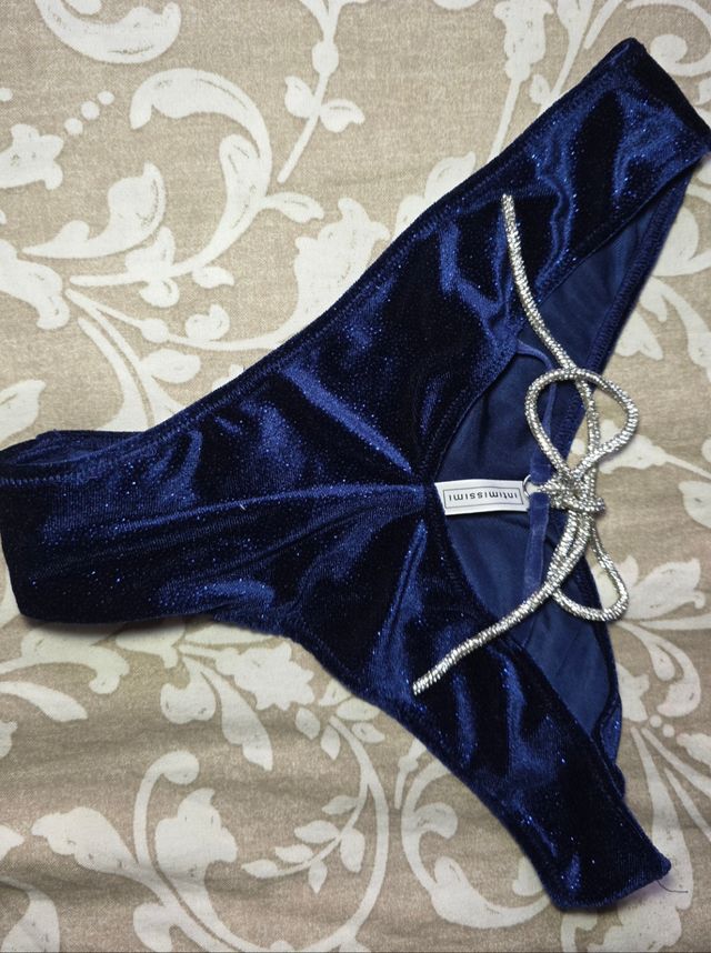 Braga Intimissimi Azul Terciopelo Lazo