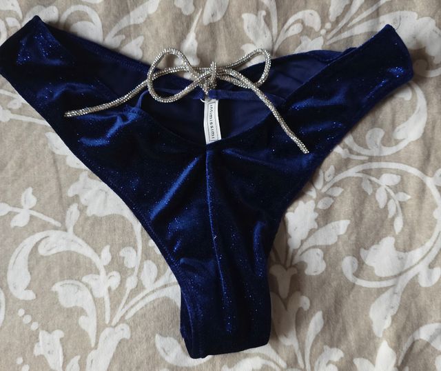 Braga Intimissimi Azul Terciopelo Lazo