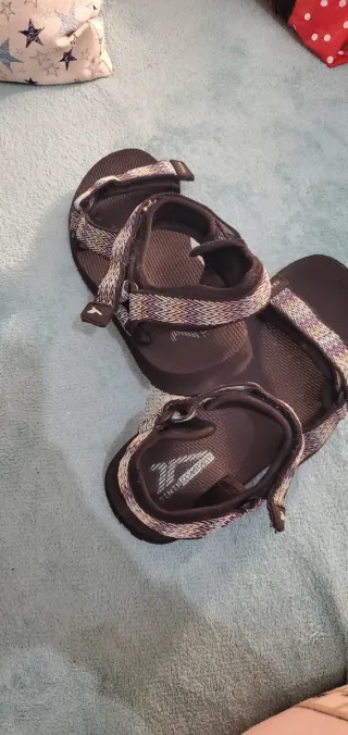 Sandalias Mujer Talla 38 Negro Multicolor