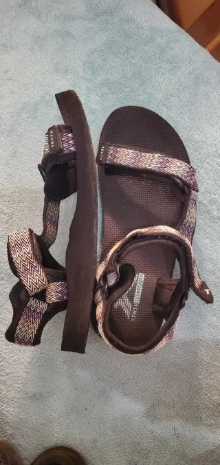 Sandalias Mujer Talla 38 Negro Multicolor