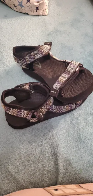 Sandalias Mujer Talla 38 Negro Multicolor