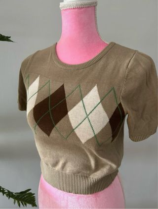 Jersey Stradivarius Beige Marrón