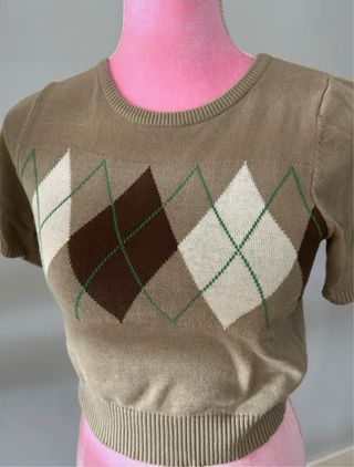 Jersey Stradivarius Beige Marrón