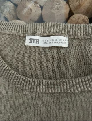Jersey Stradivarius Beige Marrón