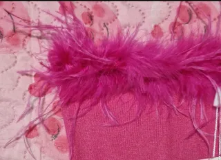 Abito tubino donna con piume