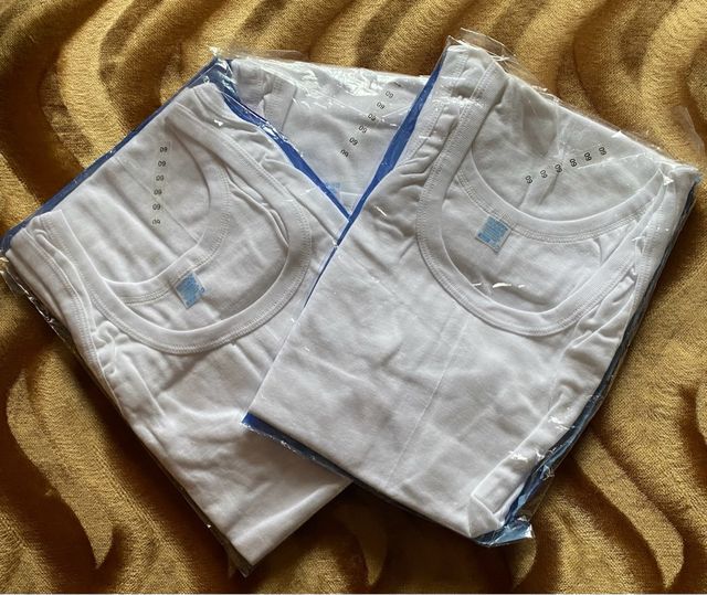 3 Camisetas interiores hombre blancas