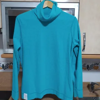 Jersey cuello vuelto verde azulado