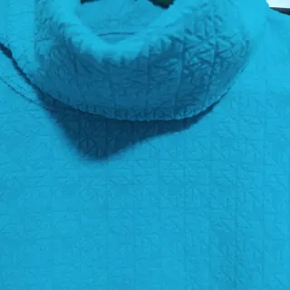 Jersey cuello vuelto verde azulado