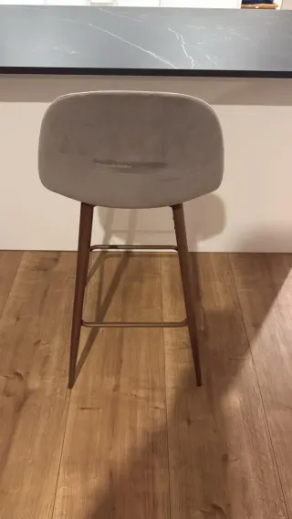 Taburete de cocina madera y tapizado