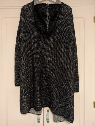 Chaqueta larga Zara punto capucha