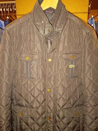 Cazadora guateada Lacoste marrón
