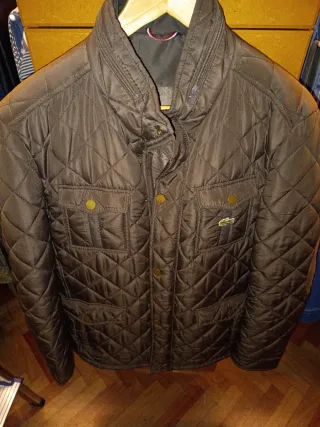 Cazadora guateada Lacoste marrón