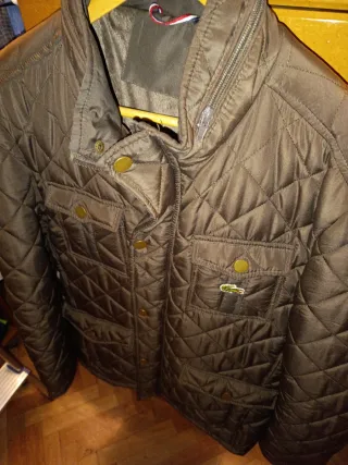 Cazadora guateada Lacoste marrón