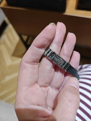 Pulsera Plata y Caucho Hombre