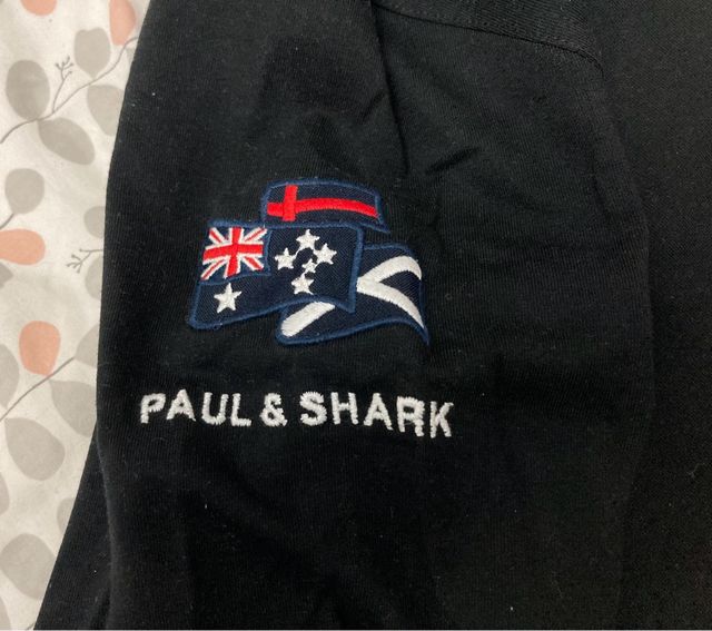Polo Paul & Shark Negro Manga Larga