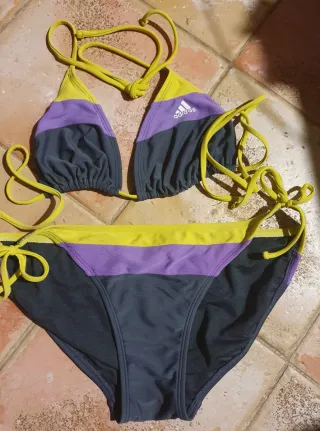 Bikini Adidas Deportivo Talla S Morado Gris