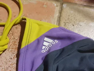 Bikini Adidas Deportivo Talla S Morado Gris