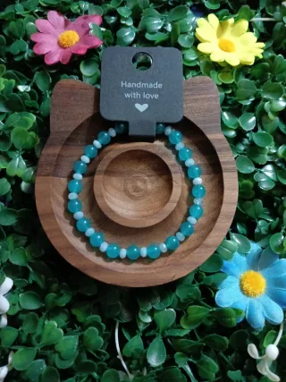 Bracciale Acquamarina e Amazzonite