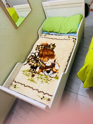 Cama infantil blanca regalo colchón