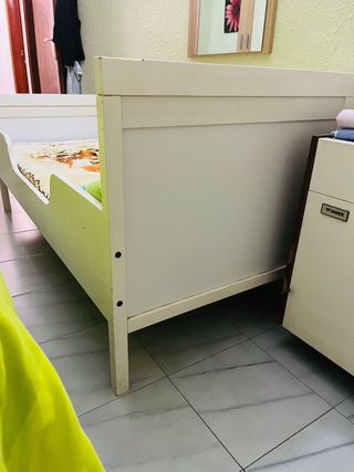 Cama infantil blanca regalo colchón