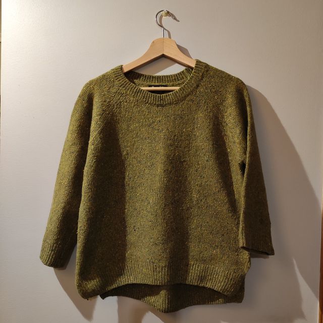 Jersey Lana Massimo Dutti Mujer Verde Oliva