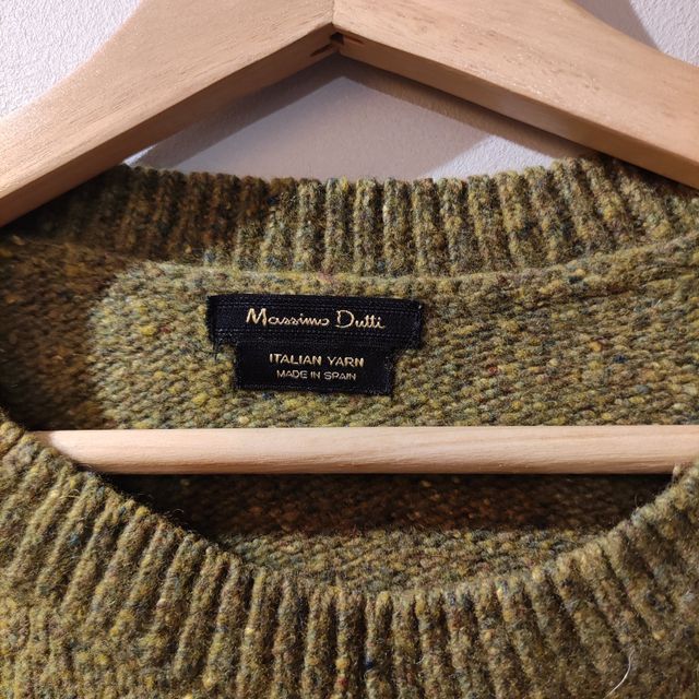 Jersey Lana Massimo Dutti Mujer Verde Oliva